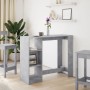 Bar table with gray concrete wood shelf 124x46x103.5 cm by , Kitchen and dining tables - Ref: Foro24-854394, Price: 84,01 €, ...