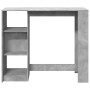 Bar table with gray concrete wood shelf 124x46x103.5 cm by , Kitchen and dining tables - Ref: Foro24-854394, Price: 84,01 €, ...