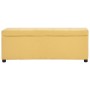 Bank with storage space 116 cm yellow polyester by , Benches for halls and storage - Ref: Foro24-281324, Price: 160,53 €, Dis...