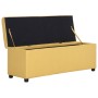 Bank with storage space 116 cm yellow polyester by , Benches for halls and storage - Ref: Foro24-281324, Price: 160,53 €, Dis...