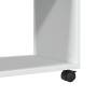 Mesa auxiliar con ruedas madera ingeniería blanco 70x35x60 cm de , Mesas auxiliares - Ref: Foro24-853146, Precio: 49,28 €, De...