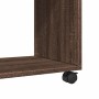 Mesa auxiliar con ruedas madera roble marrón 70x35x60 cm de , Mesas auxiliares - Ref: Foro24-853152, Precio: 53,01 €, Descuen...