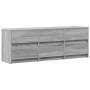 TV stand in gray Sonoma engineered wood 140x34x50 cm by , TV Furniture - Ref: Foro24-3307924, Price: 165,15 €, Discount: %