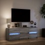 TV stand in gray Sonoma engineered wood 140x34x50 cm by , TV Furniture - Ref: Foro24-3307924, Price: 165,15 €, Discount: %