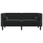 Sofá Chesterfield 2 plazas con cojines terciopelo negro de , Sofás - Ref: Foro24-372688, Precio: 279,07 €, Descuento: %