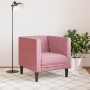 Pink velvet Chesterfield armchair by , Sofas - Ref: Foro24-372676, Price: 178,87 €, Discount: %