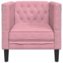 Pink velvet Chesterfield armchair by , Sofas - Ref: Foro24-372676, Price: 178,87 €, Discount: %