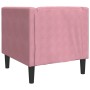 Pink velvet Chesterfield armchair by , Sofas - Ref: Foro24-372676, Price: 178,87 €, Discount: %