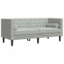 Zweiplätziges Chesterfield-Sofa mit hellgrauen Samtkissen. von , Sofas - Ref: Foro24-372683, Preis: 282,63 €, Rabatt: %