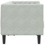 Sofá Chesterfield 2 plazas con cojines terciopelo gris claro de , Sofás - Ref: Foro24-372683, Precio: 283,99 €, Descuento: %