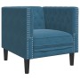 Blue velvet Chesterfield armchair by , Sofas - Ref: Foro24-372681, Price: 179,99 €, Discount: %