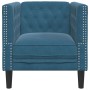 Blue velvet Chesterfield armchair by , Sofas - Ref: Foro24-372681, Price: 179,99 €, Discount: %