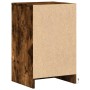 Bedside table with 2 LED lights, engineered wood, smoked oak. by , Nightstands - Ref: Foro24-852007, Price: 93,51 €, Discount: %