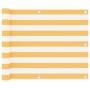 Toldo para balcón tela oxford blanco y amarillo 75x400 cm de vidaXL, Sombrillas - Ref: Foro24-134901, Precio: 31,41 €, Descue...