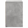 Bedside table with 2 LED lights, made of gray concrete engineered wood. by , Nightstands - Ref: Foro24-852026, Price: 83,65 €...