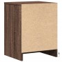 Bedside tables with LED lights, 2 units, engineered wood in brown oak color. by , Nightstands - Ref: Foro24-852032, Price: 86...