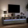 Wall-mounted TV stand with Sonoma gray LED lights 180x31x45 cm by , TV Furniture - Ref: Foro24-3307945, Price: 177,14 €, Disc...