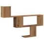 Engineered oak wood artisan wall shelf 100x15x70 cm by , Shelves and shelves - Ref: Foro24-853199, Price: 35,34 €, Discount: %