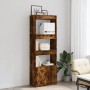 Tall smoked oak engineered wood sideboard 63x33x180 cm by , Bookcases and shelves - Ref: Foro24-3309604, Price: 131,99 €, Dis...