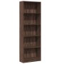 Estantería de madera de ingeniería marrón roble 60x24x176 cm de , Librerías y estanterías - Ref: Foro24-857827, Precio: 71,99...