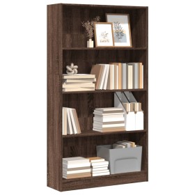 Estantería de madera de ingeniería marrón roble 80x24x143 cm de , Librerías y estanterías - Ref: Foro24-857850, Precio: 70,99...