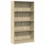 Estantería de madera de ingeniería roble Sonoma 80x24x143 cm de , Librerías y estanterías - Ref: Foro24-857846, Precio: 68,16...