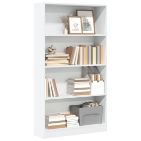 Engineered wood white shelf 80x24x143 cm by , Bookcases and shelves - Ref: Foro24-857844, Price: 70,14 €, Discount: %