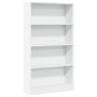 Estantería de madera de ingeniería blanca 80x24x143 cm de , Librerías y estanterías - Ref: Foro24-857844, Precio: 70,14 €, De...