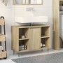 Badezimmerschrank aus Sonoma-Eichen-Ingenieurholz 80x33x60 cm von , Badezimmermöbel - Ref: Foro24-849680, Preis: 76,99 €, Rab...