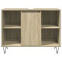 Badezimmerschrank aus Sonoma-Eichen-Ingenieurholz 80x33x60 cm von , Badezimmermöbel - Ref: Foro24-849680, Preis: 76,99 €, Rab...