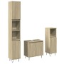 Set de muebles de baño 3 pzas madera contrachapada roble Sonoma de , Muebles de baño - Ref: Foro24-3307674, Precio: 185,74 €,...