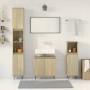 3-piece bathroom furniture set made of Sonoma oak plywood. by , Bathroom furniture - Ref: Foro24-3307674, Price: 185,74 €, Di...