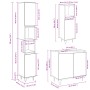 3-piece bathroom furniture set made of Sonoma oak plywood. by , Bathroom furniture - Ref: Foro24-3307674, Price: 185,74 €, Di...