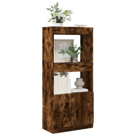 Smoked oak engineered wood sideboard 63x33x140 cm by , Bookcases and shelves - Ref: Foro24-855110, Price: 83,49 €, Discount: %