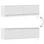 Wall-mounted TV stand with LED lights white 140x31x38 cm by , TV Furniture - Ref: Foro24-852369, Price: 111,67 €, Discount: %