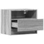 Wall-mounted bedside tables with LED lights, 2 units in Sonoma grey. by , Nightstands - Ref: Foro24-852072, Price: 99,21 €, D...