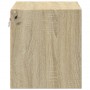 Wall-mounted bedside table with LED lights Sonoma oak by , Nightstands - Ref: Foro24-852093, Price: 43,10 €, Discount: %