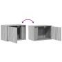 Wall-mounted bedside tables with LED lights, 2 units in Sonoma grey. by , Nightstands - Ref: Foro24-852100, Price: 75,89 €, D...