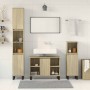 3-piece bathroom furniture set made of Sonoma oak plywood. by , Bathroom furniture - Ref: Foro24-3307681, Price: 219,74 €, Di...