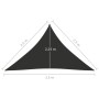 Triangular sail awning Oxford fabric anthracite gray 2.5x2.5x3.5 m by vidaXL, Umbrellas - Ref: Foro24-135114, Price: 23,30 €,...