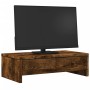 Soporte de monitor cajones madera roble ahumado 50x27x15 cm de , Bases y elevadores para ordenadores - Ref: Foro24-854665, Pr...