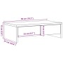 Soporte de monitor cajones madera roble ahumado 50x27x15 cm de , Bases y elevadores para ordenadores - Ref: Foro24-854665, Pr...