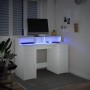 Schreibtisch mit LED-Licht, aus weißem Ingenieurholz, 120x55x91 cm. von , Schreibtische - Ref: Foro24-3309411, Preis: 194,05 ...