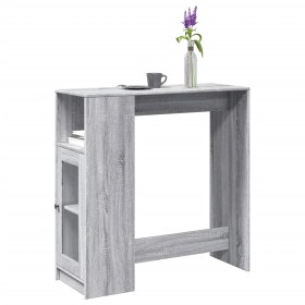 Tall bar table with Sonoma gray shelves 101x40x103.5 cm by , Kitchen and dining tables - Ref: Foro24-854369, Price: 87,19 €, ...