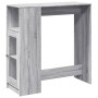 Tall bar table with Sonoma gray shelves 101x40x103.5 cm by , Kitchen and dining tables - Ref: Foro24-854369, Price: 87,19 €, ...