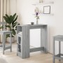 Tall bar table with Sonoma gray shelves 101x40x103.5 cm by , Kitchen and dining tables - Ref: Foro24-854369, Price: 87,19 €, ...