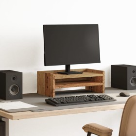 Aged wood engineering screen stand 42x24x16 cm by , Computer bases and risers - Ref: Foro24-854722, Price: 25,99 €, Discount: %