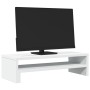 Engineered wood white screen stand 54x22x15 cm by , Computer bases and risers - Ref: Foro24-854769, Price: 26,47 €, Discount: %