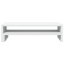 Engineered wood white screen stand 54x22x15 cm by , Computer bases and risers - Ref: Foro24-854769, Price: 26,47 €, Discount: %