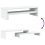 Engineered wood white screen stand 54x22x15 cm by , Computer bases and risers - Ref: Foro24-854769, Price: 26,47 €, Discount: %